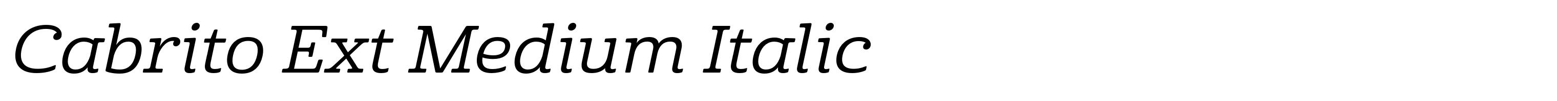 Cabrito Ext Medium Italic